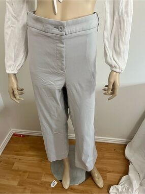 Michel Studio Light Gray Cropped Pants